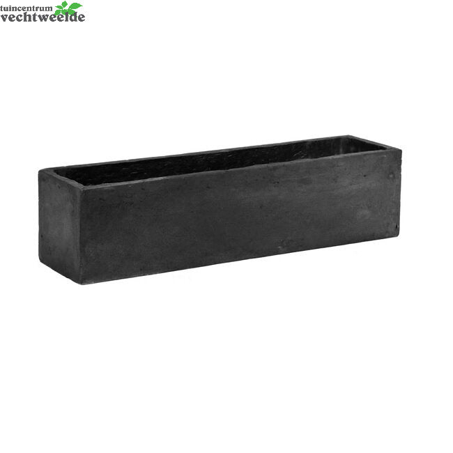 Balkonbak Clay Fibre L80 B17.2 H17.2 CM Zwart