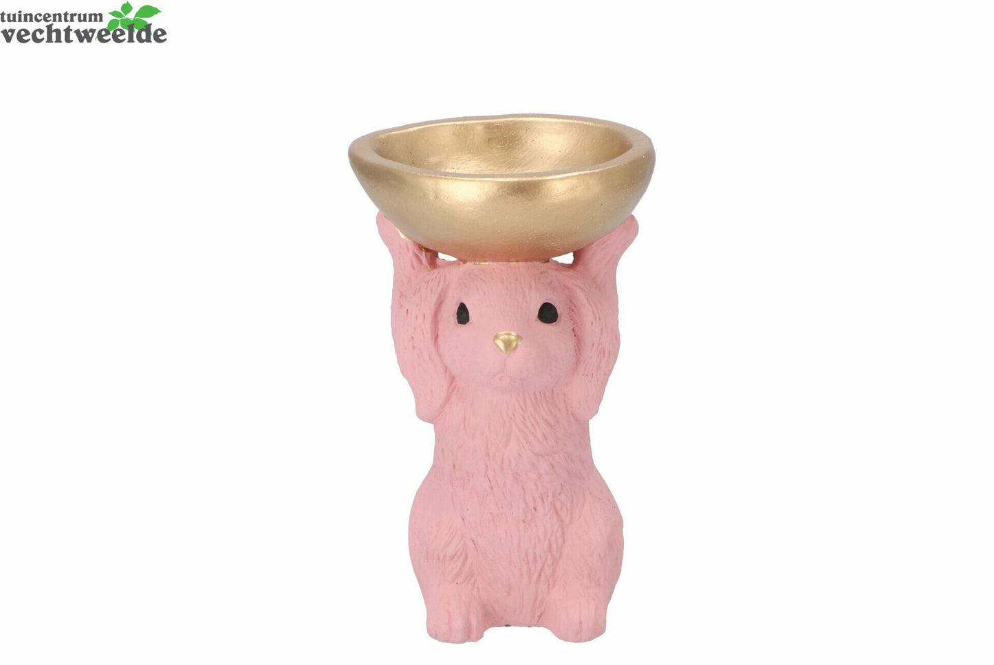 EASTER BUNNY-BOWL PINK 15X13X23CM