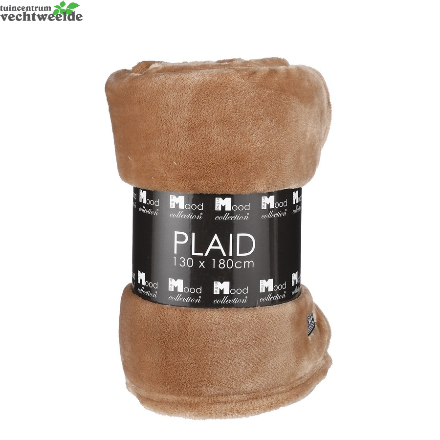 Mood Fleeceplaid Famke L180b130cm D.brn