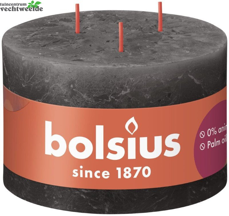 Bolsius Rustiek Kaars 90/140 3 Lonten Stormy Grey