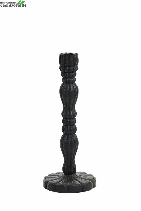 Kandelaar Jeraldo D15h38cm Zwart