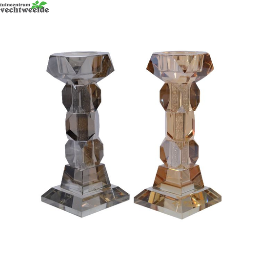 Decoris Kandelaar Kristal L8b8h18.5cm A2