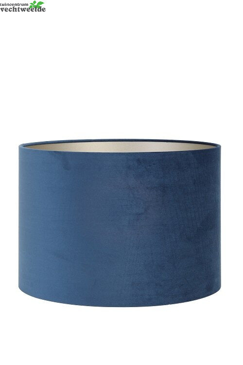 Kap Velours Cilinder D25h18cm Blauw