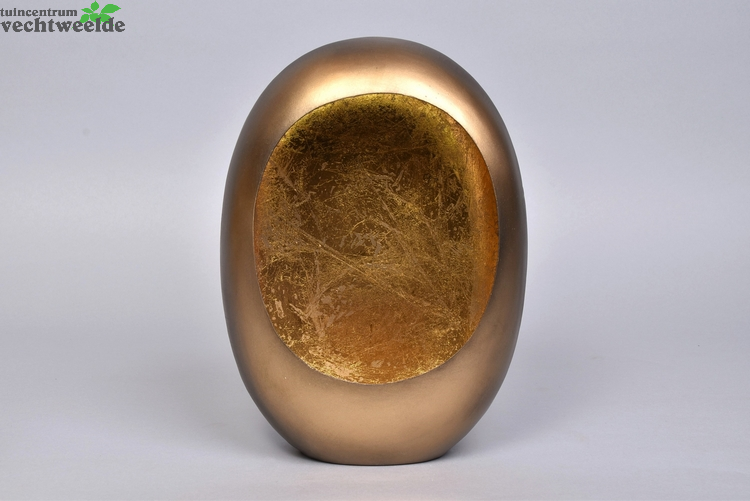 MARRAKECH EGG T-LIGHT GOLD 20X10X28CM