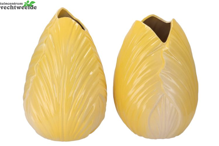 MENTON TULIP VASE YELLOW 24X24X33CM ASS P/1