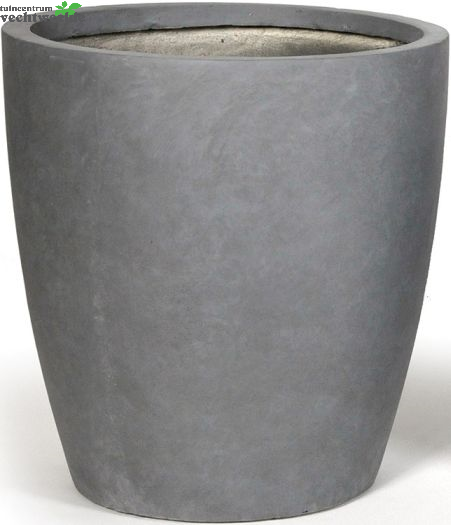 Pot Egg Hoog Clay Fibre Dia42 H52 CM Antraciet Grijs