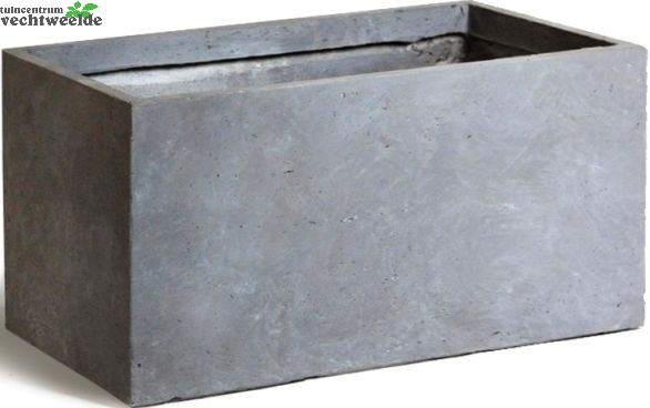 Pot Rechthoek Clay Fibre L80 B40 - H40 Cm Grijs