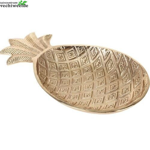 SCHAAL ANANAS VORM GOUD 32CM