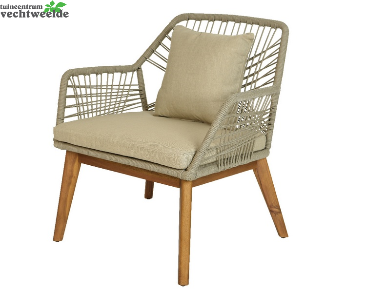 Decoris Seville Loungestoel L72b74h80cm Bg