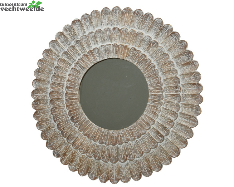 Decoris Spiegel Mangohout D90h2c White Wash