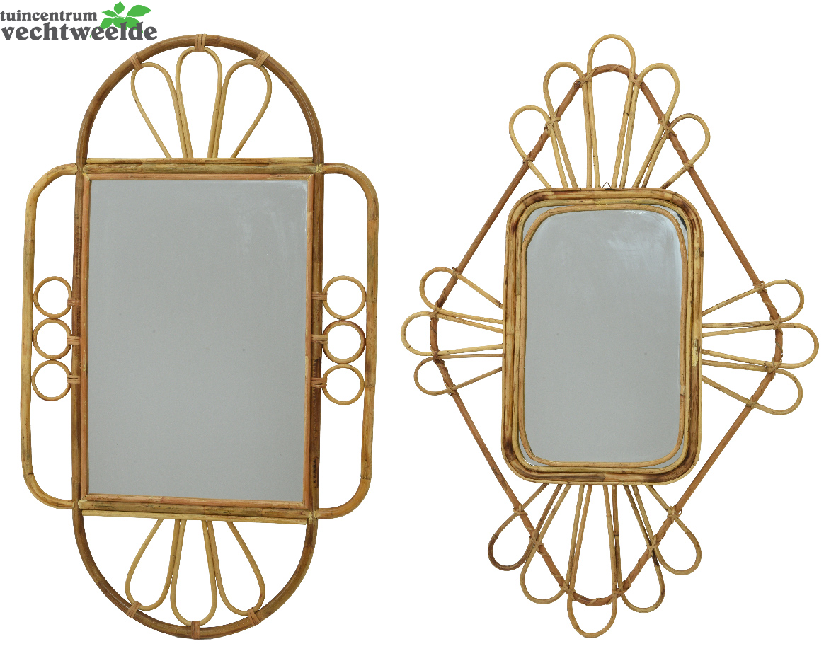Decoris Spiegel Rotan L72b120h2.2cm Per Stuk