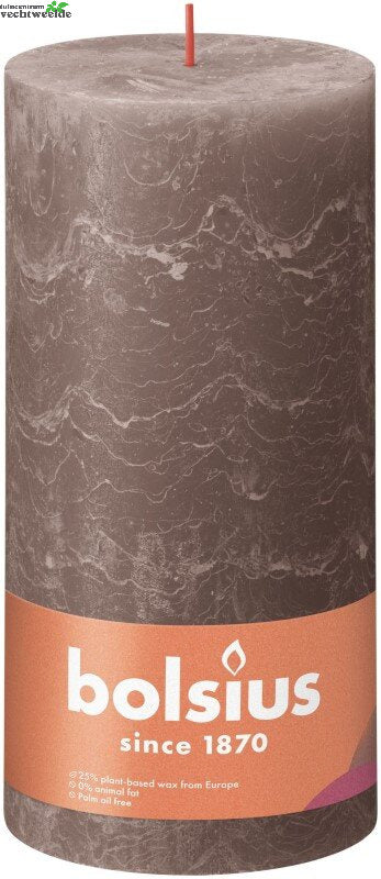 Bolsius Rustiek Stompkaars 200/100 Rustic Taupe