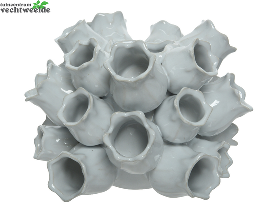 Decoris Vaas Keramiek L20b19.5h15.5cm Wit