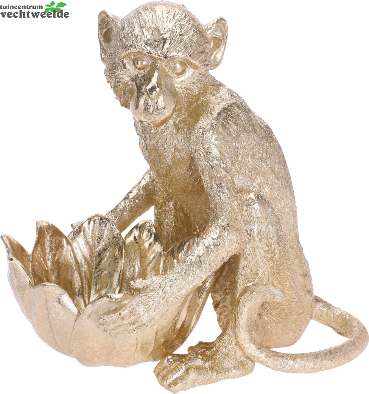  AAP MET SCHAAL 22X30X31CM GOUD