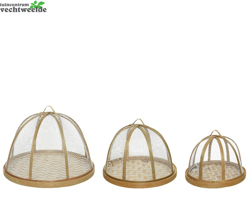  Afdekschaal Bamboe D32h32cm Ntrl