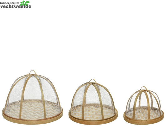  Afdekschaal Bamboe D32h32cm Ntrl