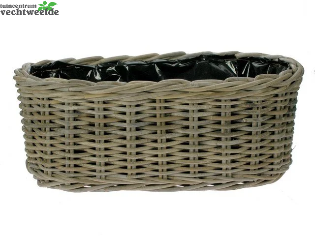  Bak Ovaal L50b20h20cm Antiek Grijs