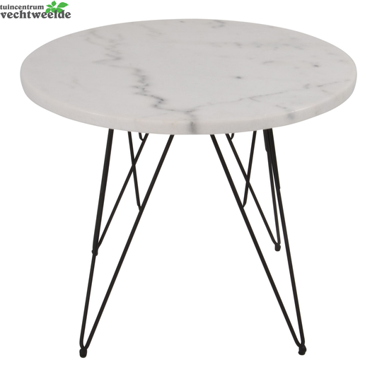  Bijzettafel Marmer Wit L55b45cm