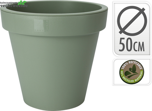  BLOEMPOT EK ROND 50CM GROEN