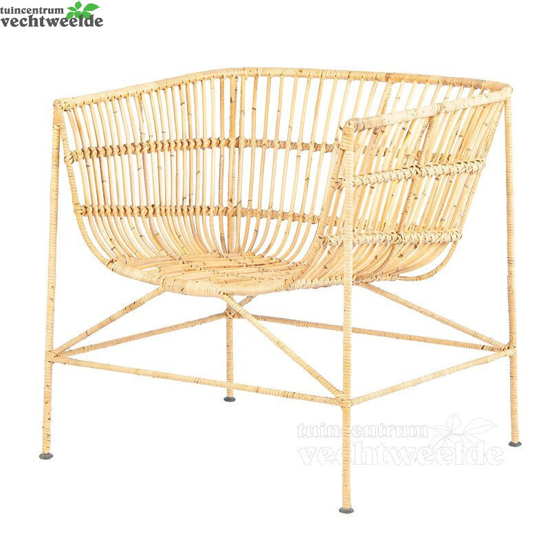  CHAIR RATTAN IRON LEGS 70X63H75CM