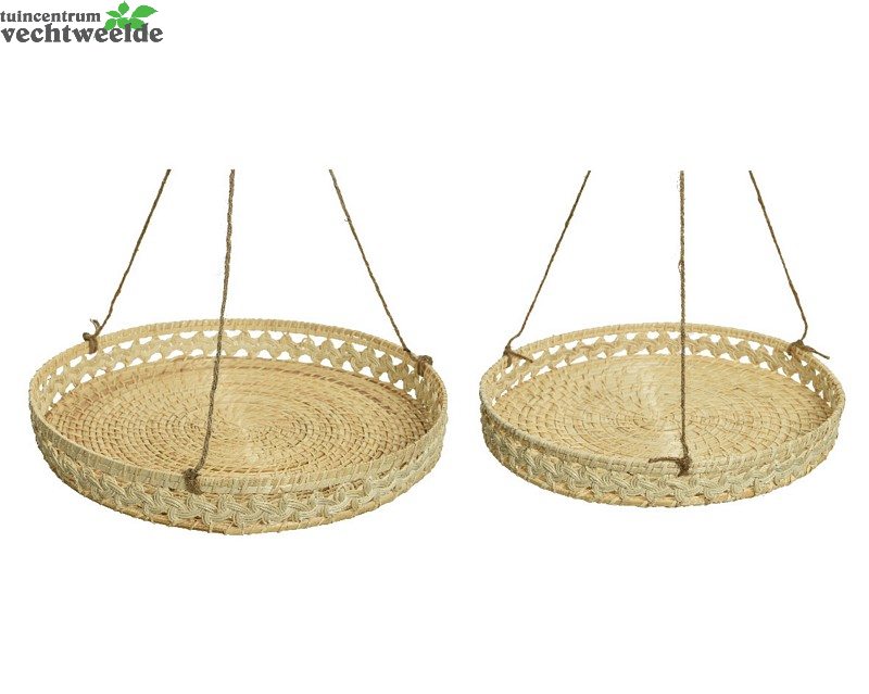  Dienblad Rotan Hang D38h5cm Ntrl
