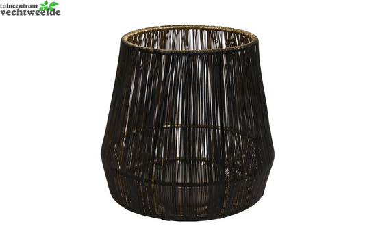  Draadlantaarn L15b15h15cm Zwart/gd