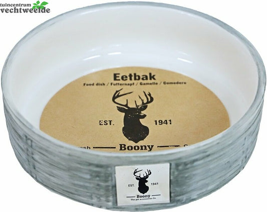 Boon Eetbak Steen Wicker Grijs D16cm