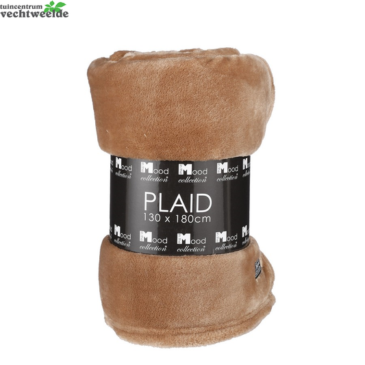 Mood Fleeceplaid Famke L180b130cm D.brn