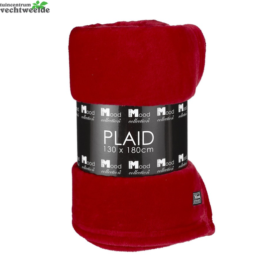 Mood Fleeceplaid Famke L180b130cm Rood