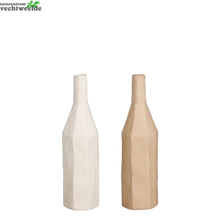  Fles Mina D8h27cm Creme Assorti Per Stuk