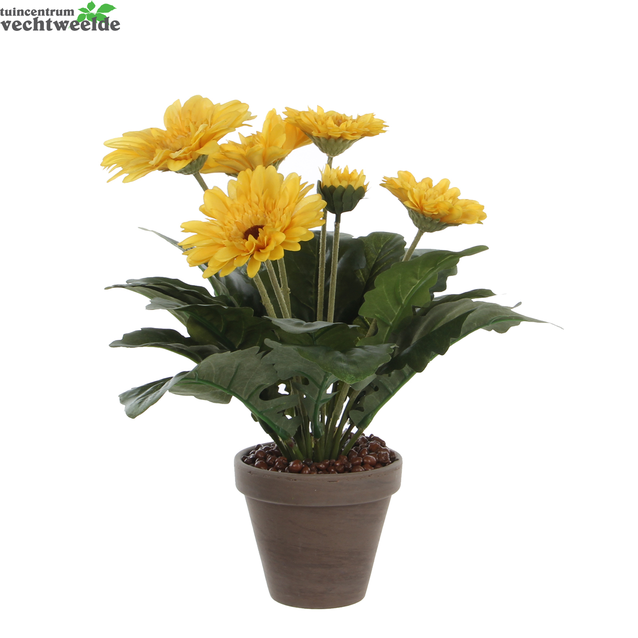  Gerbera D30h35cm Geel (Zijde-plant)