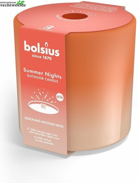 Bolsius Glas Summer Nights D12h12.6cm Ivoor
