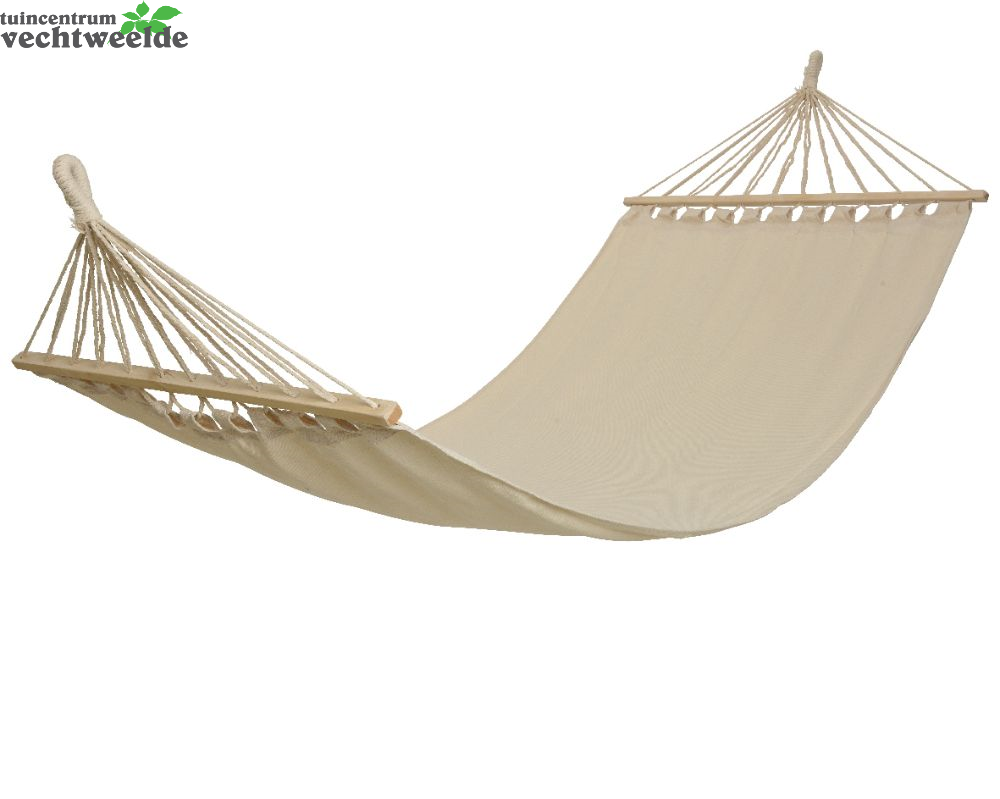 Decoris Hangmat Pes Kat.hout L100b200cm Wit