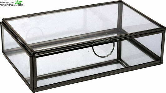  JUWELENDOOS GLAS 20X13CM ZWART