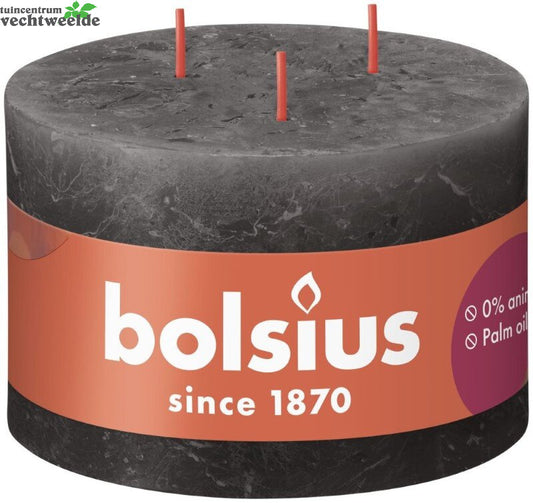 Bolsius Rustiek Kaars 90/140 3 Lonten Stormy Grey