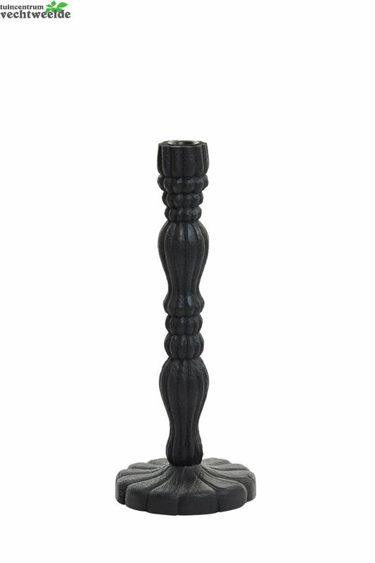 Kandelaar Jeraldo D15h38cm Zwart
