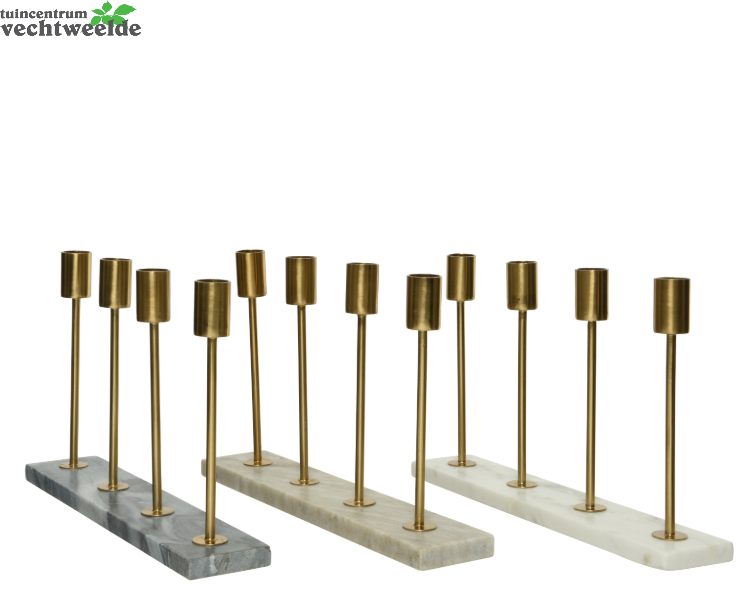 Decoris Kandelaar Marmer L33b6.50h20cm A3 Prijs Per Stuk