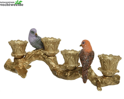 Decoris Kandelaar Polyresin L33b11h13cm Mlt