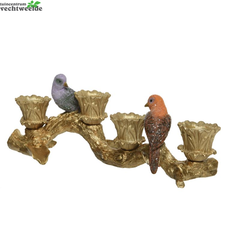 Decoris Kandelaar Polyresin L33b11h13cm Mlt