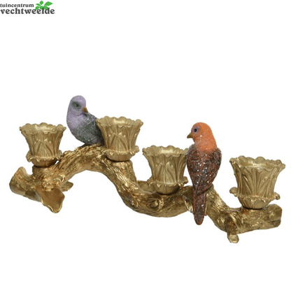 Decoris Kandelaar Polyresin L33b11h13cm Mlt