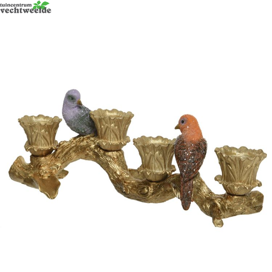 Decoris Kandelaar Polyresin L33b11h13cm Mlt