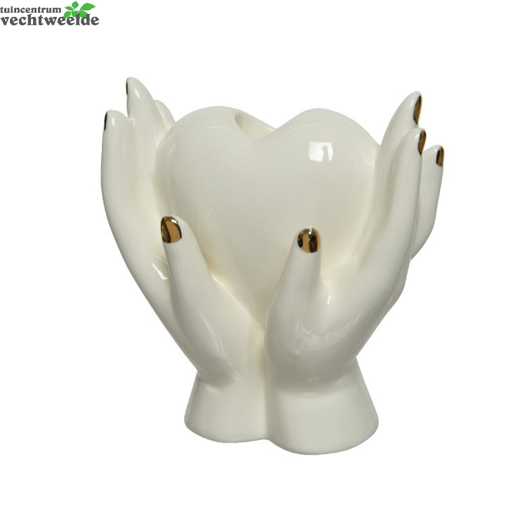 Decoris Kandelaar Porsln L7b11h13c Off-wt