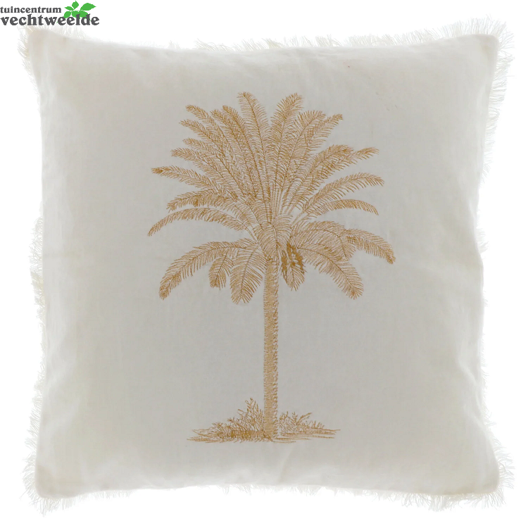Unique Living Kussen Palm L45b45cm Ivoor