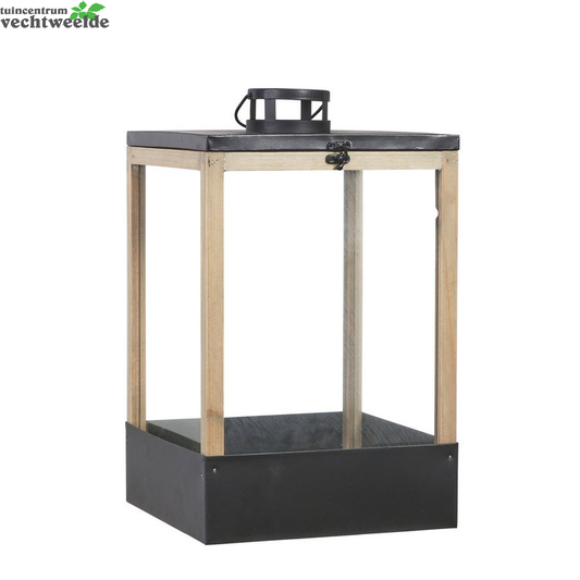  Lantaarn Halton L25b25h42cm Zwart