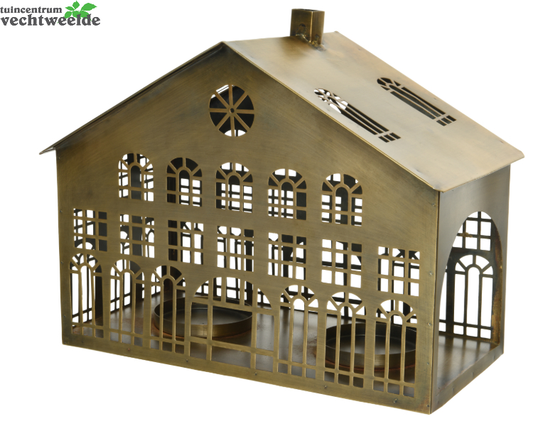 Decoris Lantaarn Ijzer L35b19.50h26cm Koper