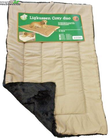  Ligkussen Cozy Duo Bge/zwrt L104b67
