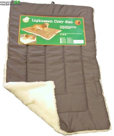  Ligkussen Cozy Duo L88b55cm Gr/wit