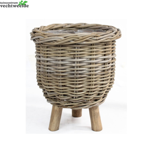  Mand Rotan Op Poten D53h67cm