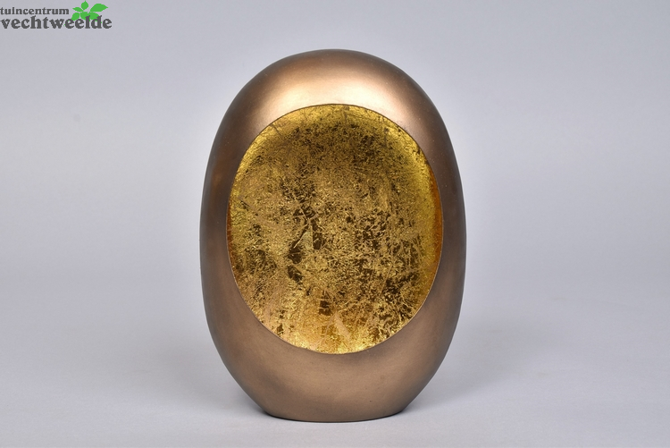  MARRAKECH EGG T-LIGHT GOLD 17X9X24CM