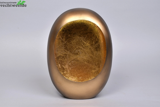  MARRAKECH EGG T-LIGHT GOLD 20X10X28CM